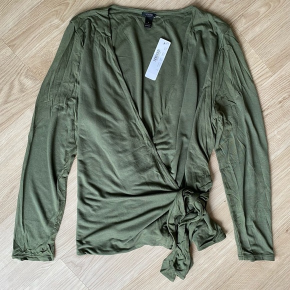 ❤️ NWT J. Crew Wrap and Tie Top - Olive - Small - Style H6782 - Picture 4 of 10